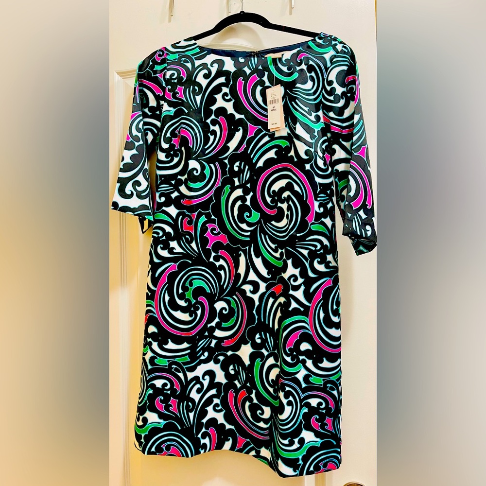 Banana Republic sheath dress, size 8 P, colorful eclectic!